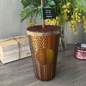 NEW COLLECTIBLE STARBUCKS 50 YEAR ANNIVERSARY LIMITED EDITION GOLD TUMBLER